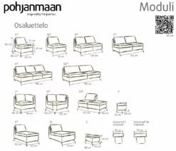 Pohjanmaan Moduli-kulmasohva 2+K+2, Valitse Väri. 5 Pohjanmaan Moduli-kulmasohva 2+K+2, Valitse Väri. -Makuuhuone Myyntikauppa 2000058570 30 Pohjanmaan Moduli kulmasohva 2 K 2 30