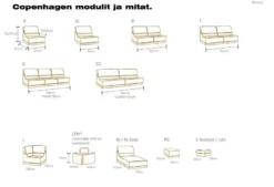 Copenhagen- Kulmasohva, Eri Värejä -Makuuhuone Myyntikauppa 2000061100 50 Copenhagen kulmasohva v rej 50 1