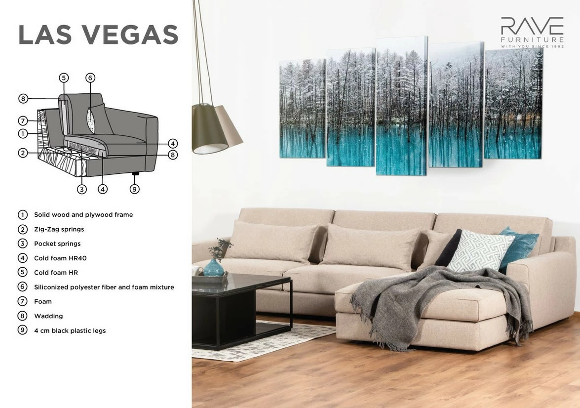 Las Vegas 3-istuttava Sohva 257 Cm, Valitse Väri 8 Las Vegas 3-istuttava Sohva 257 Cm, Valitse Väri - Image 8