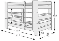 Unipuu-kerrossänky 80cm. Valkoinen. 5 Unipuu-kerrossänky 80cm. Valkoinen. -Makuuhuone Myyntikauppa 2000119337 30 Unipuu kerross nky 80cm. Valkoinen 30 8