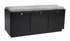 Rowico Confetti- Penkki Laatikoilla 106 Cm, Musta/harmaa Talja