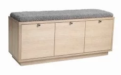 Rowico Confetti- Penkki Laatikoilla 106 Cm, Valkopesty/harmaa Talja