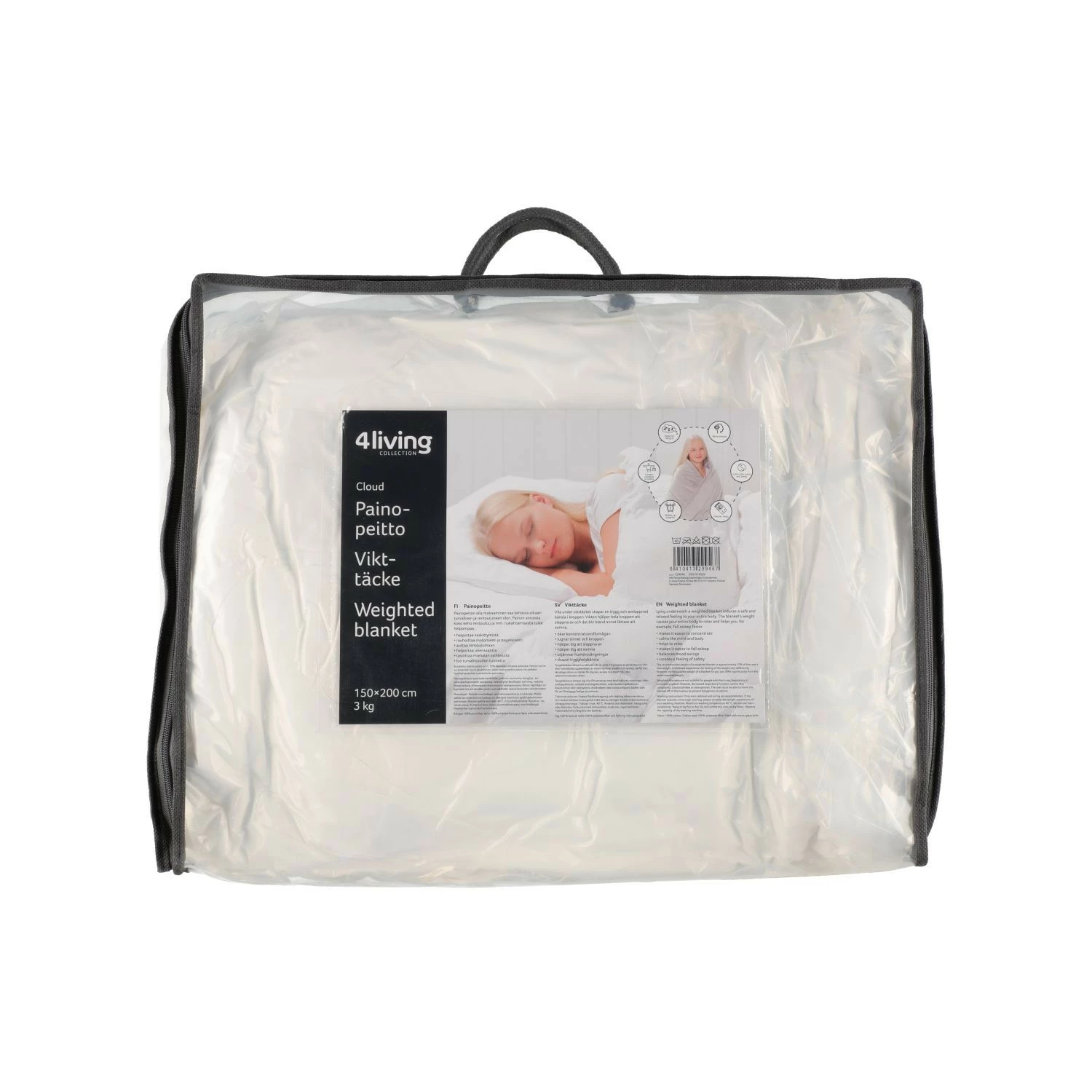 4Living Painopeitto Cloud 150x200 Cm 3 Kg Valkoinen 1 4Living Painopeitto Cloud 150x200 Cm 3 Kg Valkoinen