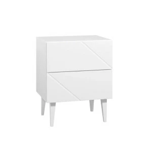 Hiipakka Vilja Yöpöytä Laatikoilla, Valkoinen 1 Hiipakka Vilja Yöpöytä Laatikoilla, Valkoinen