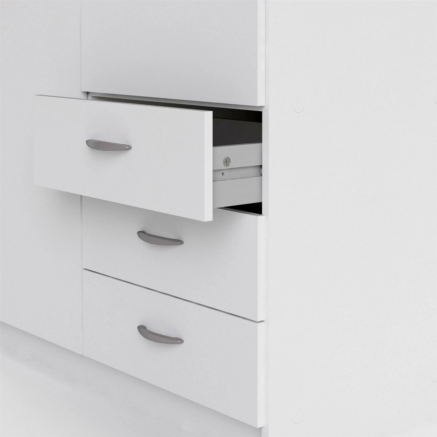 Focus Vaatekaappi Laatikoilla, Valkoinen 4 Focus Vaatekaappi Laatikoilla, Valkoinen - Image 4