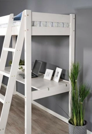 Nukkumatti Korkea Parvisänky Työtasolla 80 Cm, Kuultovalkoinen 2 Nukkumatti Korkea Parvisänky Työtasolla 80 Cm, Kuultovalkoinen - Image 2